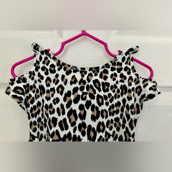 Leopard dress with shoulder straps and droopy sleeves - Picture 4 of 14